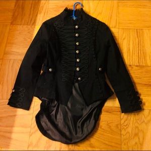 Black colonial jacket by Hearts & Roses. Size 10